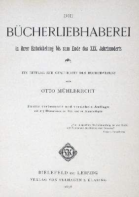 Bild Nr.2: 125-856 Mühlbrecht,O.: (Buchwesen)