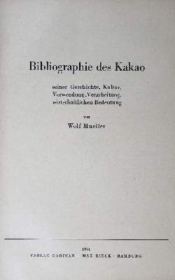 Bild Nr.1: 125-897 Mueller,W.: (Kakao)