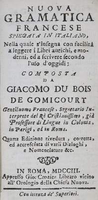 Bild Nr.1: 125-909 Gomicourt,J.D.de.: (Lexika - Wörterbücher - Sprachwissenschaften)