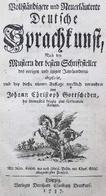 Bild Nr.2: 125-910 Gottsched,J.C.: (Lexika - Wörterbücher - Sprachwissenschaften)