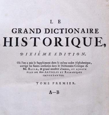 Bild Nr.3: 125-920 Moreri,L.: (Lexika - Wörterbücher - Sprachwissenschaften)