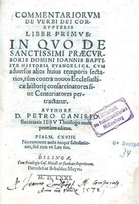 Bild Nr.1: 125-94 Canisius,P.: (Alte Drucke, Handschriften und Theologie)