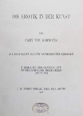 Bild Nr.3: 125-955 Karwath,C.v.: (Erotika - Galantes)