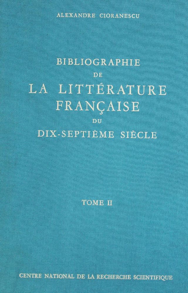 Große Abbildung Nr.1: 126-1019 Cioranesco,A.: (Bibliographie und Buchwesen)