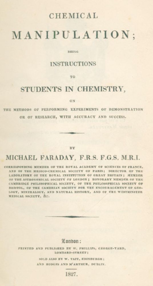 Große Abbildung Nr.1: 126-104 Faraday,M.: (Aus der Sammlung Professor Dr.Dr.Johannes Büttner Teil 1)