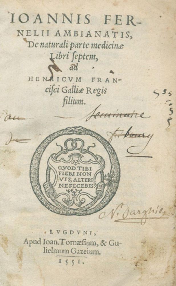 Große Abbildung Nr.1: 126-105 Fernel, J.,: (Aus der Sammlung Professor Dr.Dr.Johannes Büttner Teil 1)