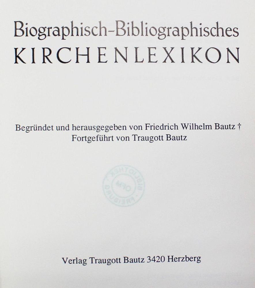 Große Abbildung Nr.1: 126-1067 Bautz,F.W.: (Lexika - Wörterbücher - Sprachwissenschaften)