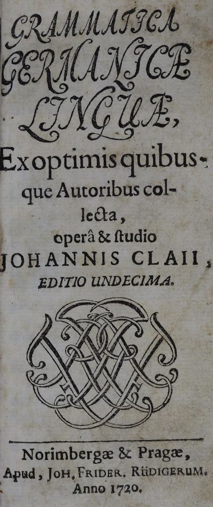 Große Abbildung Nr.2: 126-1072 Clajus,J.: (Lexika - Wörterbücher - Sprachwissenschaften)