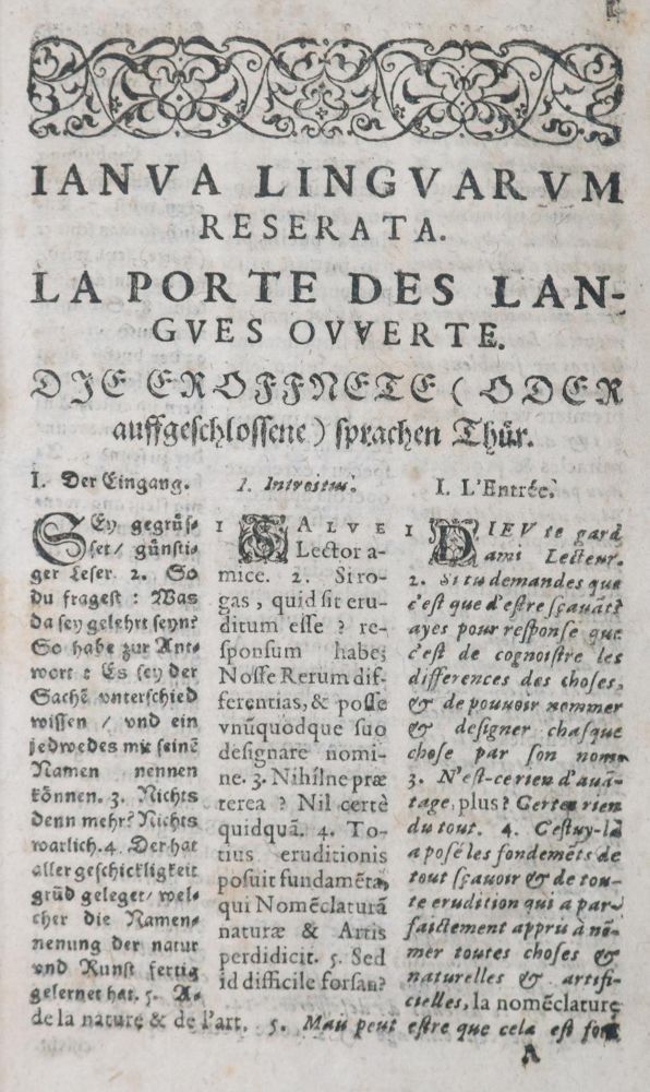 Große Abbildung Nr.1: 126-1073 (Comenius,J.A.: (Lexika - Wörterbücher - Sprachwissenschaften)