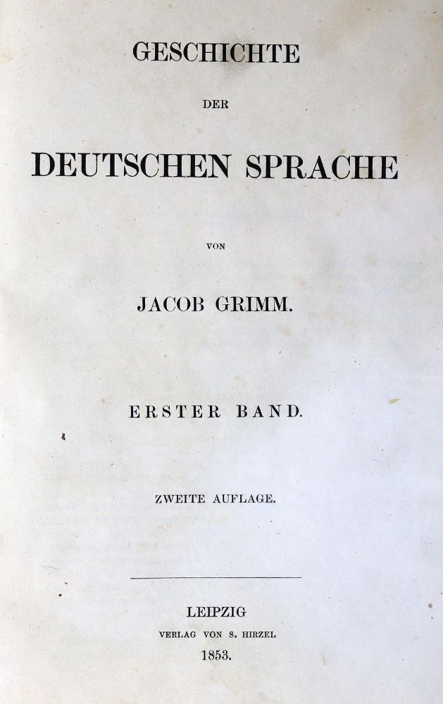 Große Abbildung Nr.1: 126-1080 Grimm,J.: (Lexika - Wörterbücher - Sprachwissenschaften)