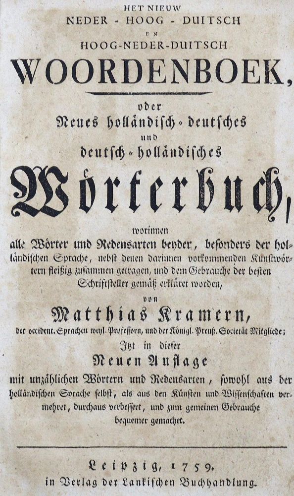 Große Abbildung Nr.1: 126-1085 Kramer,M.: (Lexika - Wörterbücher - Sprachwissenschaften)