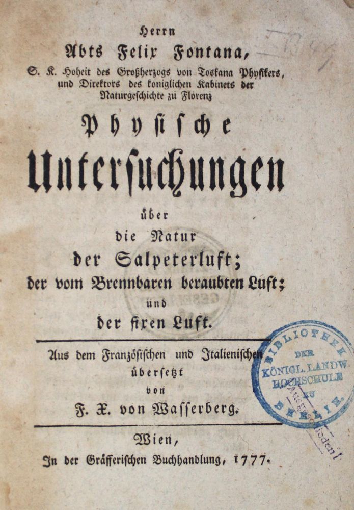 Große Abbildung Nr.1: 126-109 Fontana,F.: (Aus der Sammlung Professor Dr.Dr.Johannes Büttner Teil 1)