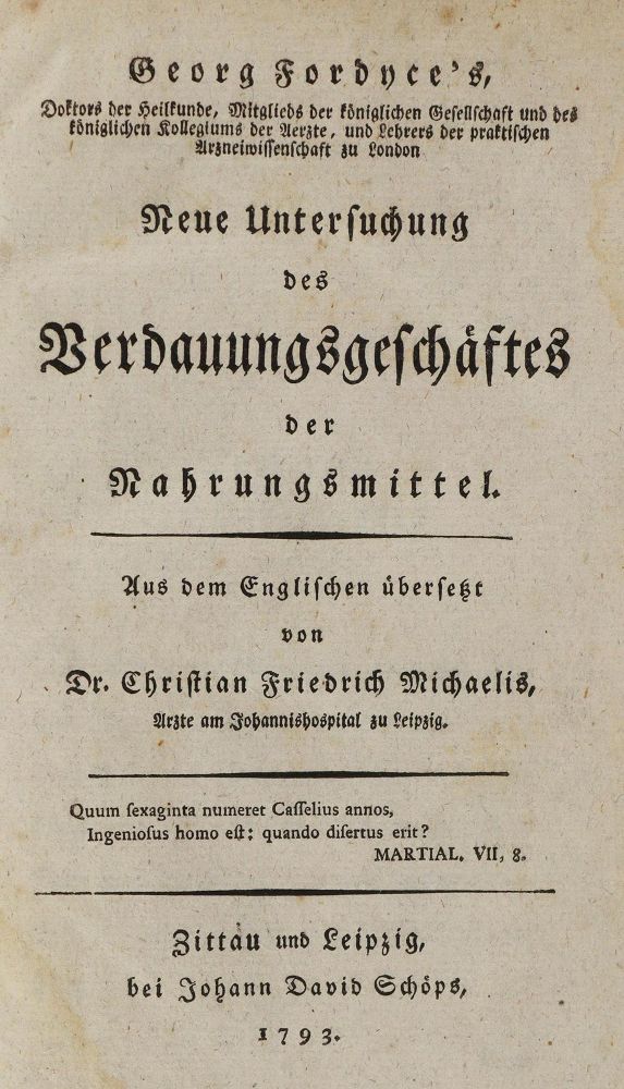 Große Abbildung Nr.1: 126-110 Fordyce,G.: (Aus der Sammlung Professor Dr.Dr.Johannes Büttner Teil 1)