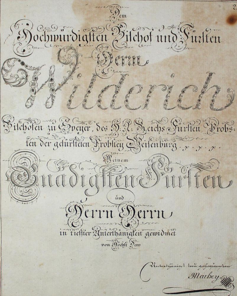 Große Abbildung Nr.1: 126-1103 Mathey,J.A.: (Typographie und Kalligraphie, Schreibmeisterbücher)