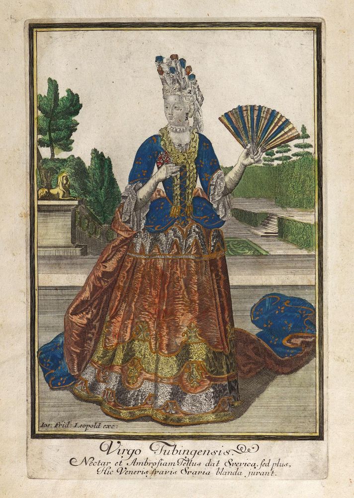 Große Abbildung Nr.1: 126-1135 Tübinger Tracht.: (Mode und Trachten)