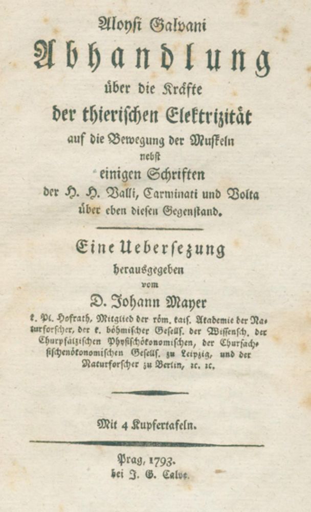Große Abbildung Nr.1: 126-117 Galvani,A.: (Aus der Sammlung Professor Dr.Dr.Johannes Büttner Teil 1)
