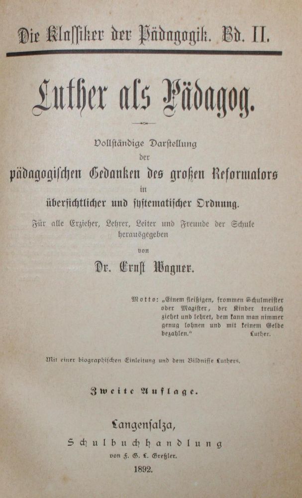Große Abbildung Nr.1: 126-1173 Klassiker der Pädagogik, Die.: (Pädagogik)