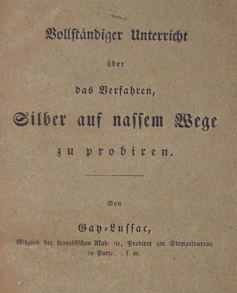 Große Abbildung Nr.1: 126-119 Gay-Lussac,(L.J.).: (Aus der Sammlung Professor Dr.Dr.Johannes Büttner Teil 1)