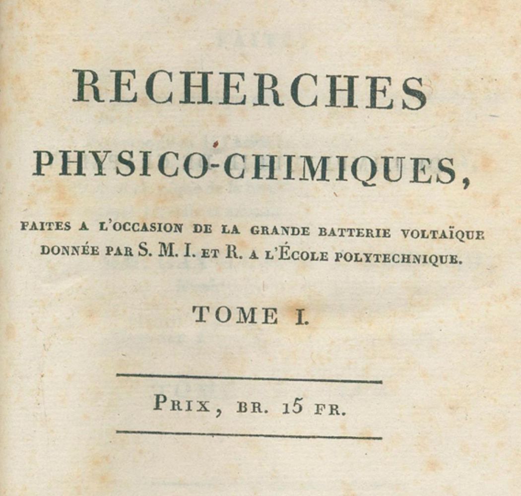 Große Abbildung Nr.1: 126-120 Gay-Lussac,(L.J.) u. (L.J.)Thenard.: (Aus der Sammlung Professor Dr.Dr.Johannes Büttner Teil 1)