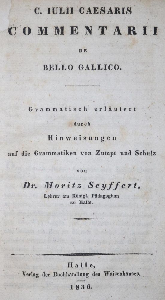 Große Abbildung Nr.1: 126-1216 Caesar,G.J.: (Literatur und illustrierte Bücher bis 19.Jahrhundert)
