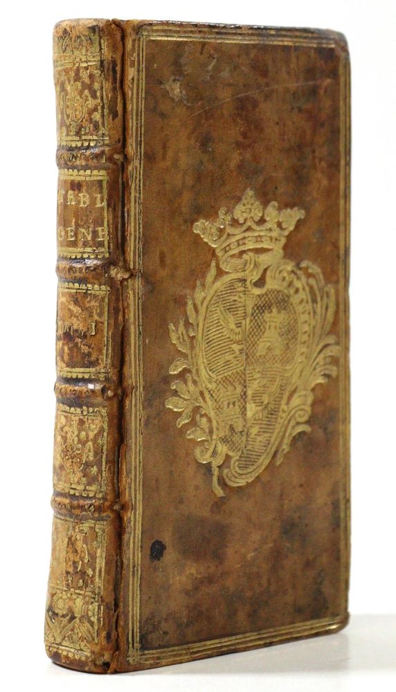 Große Abbildung Nr.1: 126-1232 Drei hellbraune Kalblederbände des 18. Jh.: (Einband)