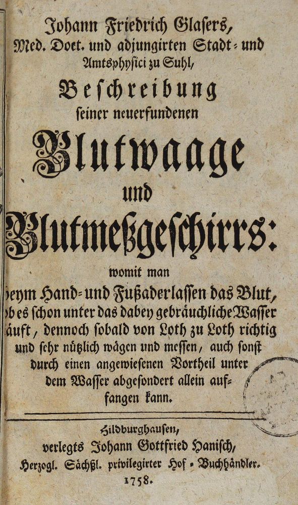 Große Abbildung Nr.1: 126-126 Glaser,J.F.: (Aus der Sammlung Professor Dr.Dr.Johannes Büttner Teil 1)