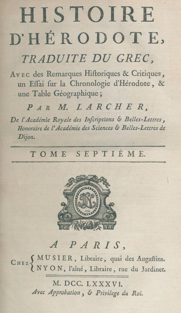 Große Abbildung Nr.2: 126-1265 Herodotus.: (Literatur und illustrierte Bücher bis 19.Jahrhundert)