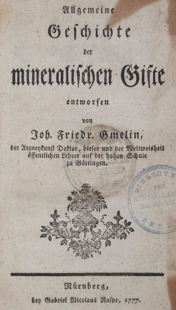 Große Abbildung Nr.1: 126-129 Gmelin,J.F.: (Aus der Sammlung Professor Dr.Dr.Johannes Büttner Teil 1)