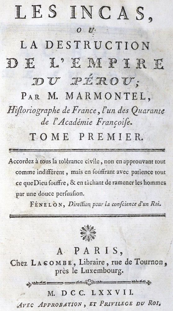 Große Abbildung Nr.2: 126-1299 Marmontel,J.F.: (Literatur und illustrierte Bücher bis 19.Jahrhundert)