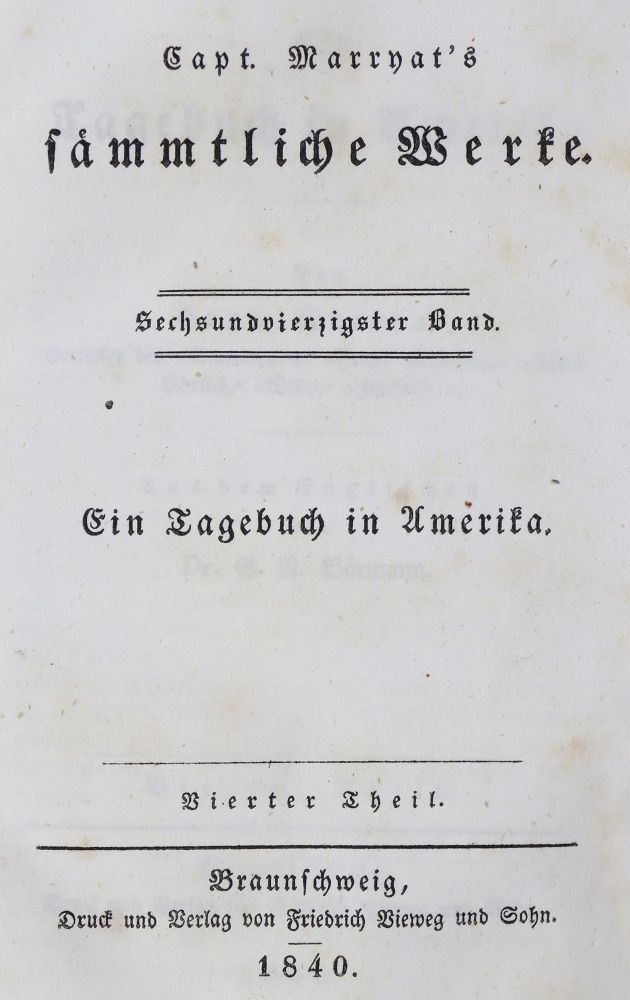 Große Abbildung Nr.1: 126-1300 Marryat,(F.).: (Literatur und illustrierte Bücher bis 19.Jahrhundert)
