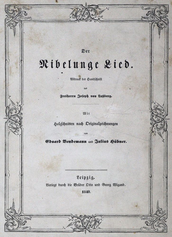 Große Abbildung Nr.1: 126-1313 Nibelunge Lied, Der.: (Literatur und illustrierte Bücher bis 19.Jahrhundert)