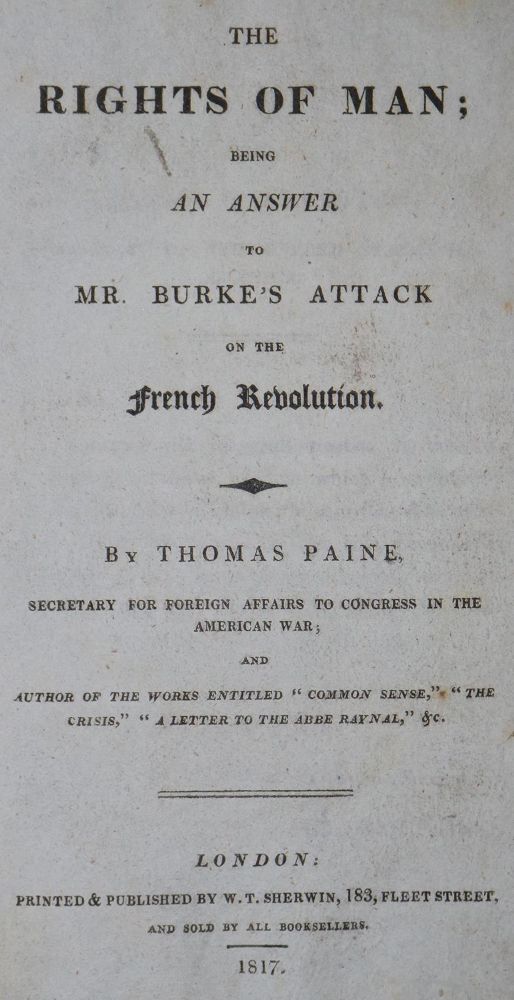 Große Abbildung Nr.1: 126-1319 Paine,T.: (Literatur und illustrierte Bücher bis 19.Jahrhundert)