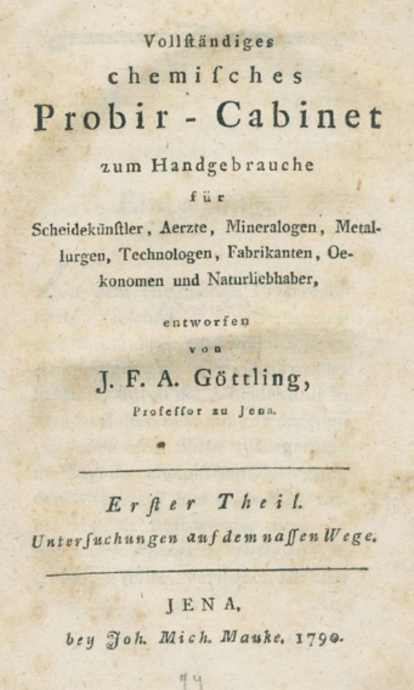 Große Abbildung Nr.1: 126-133 Göttling,J.F.A.: (Aus der Sammlung Professor Dr.Dr.Johannes Büttner Teil 1)