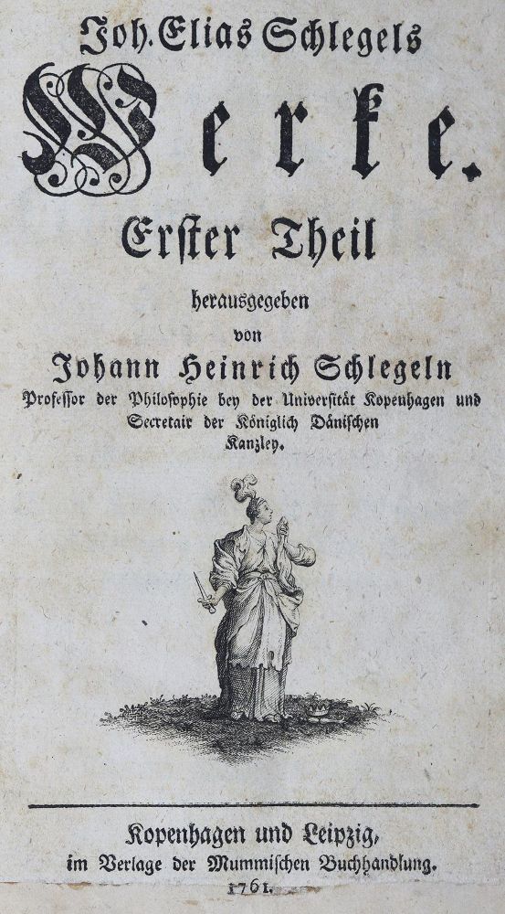 Große Abbildung Nr.1: 126-1338 Schlegel,J.E.: (Literatur und illustrierte Bücher bis 19.Jahrhundert)