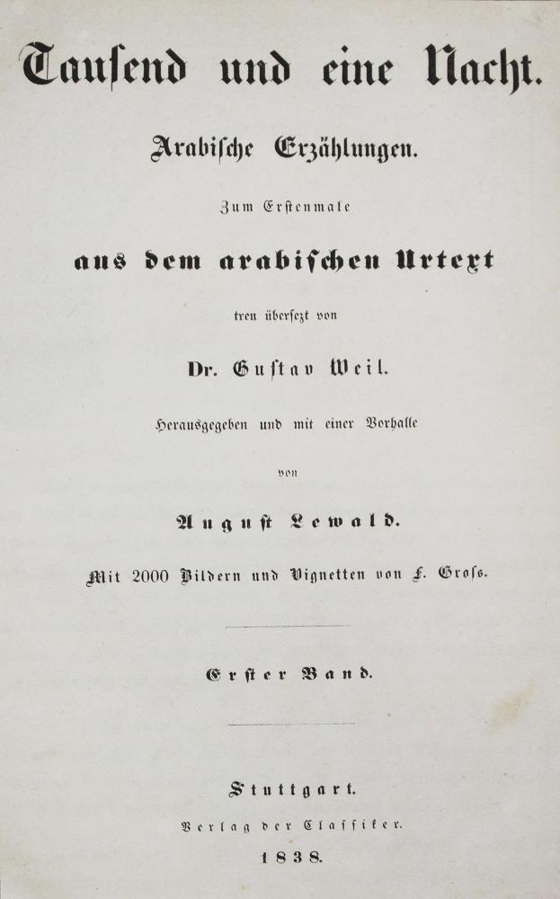 Große Abbildung Nr.1: 126-1353 Tausend und eine Nacht.: (Literatur und illustrierte Bücher bis 19.Jahrhundert)