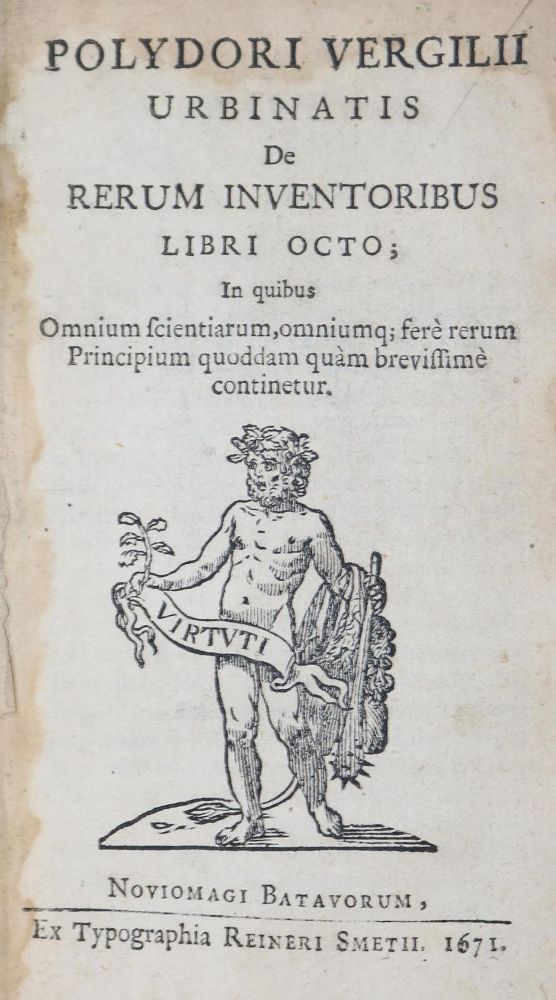 Große Abbildung Nr.1: 126-1361 Vergilius Polydorus.: (Literatur und illustrierte Bücher bis 19.Jahrhundert)