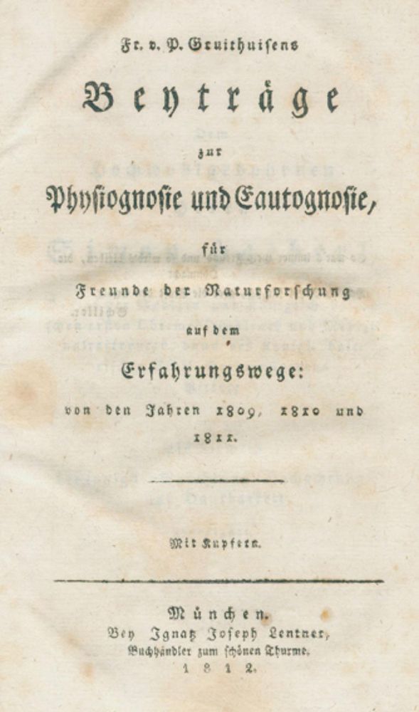 Große Abbildung Nr.1: 126-138 Gruithuisen,F.v.P.: (Aus der Sammlung Professor Dr.Dr.Johannes Büttner Teil 1)