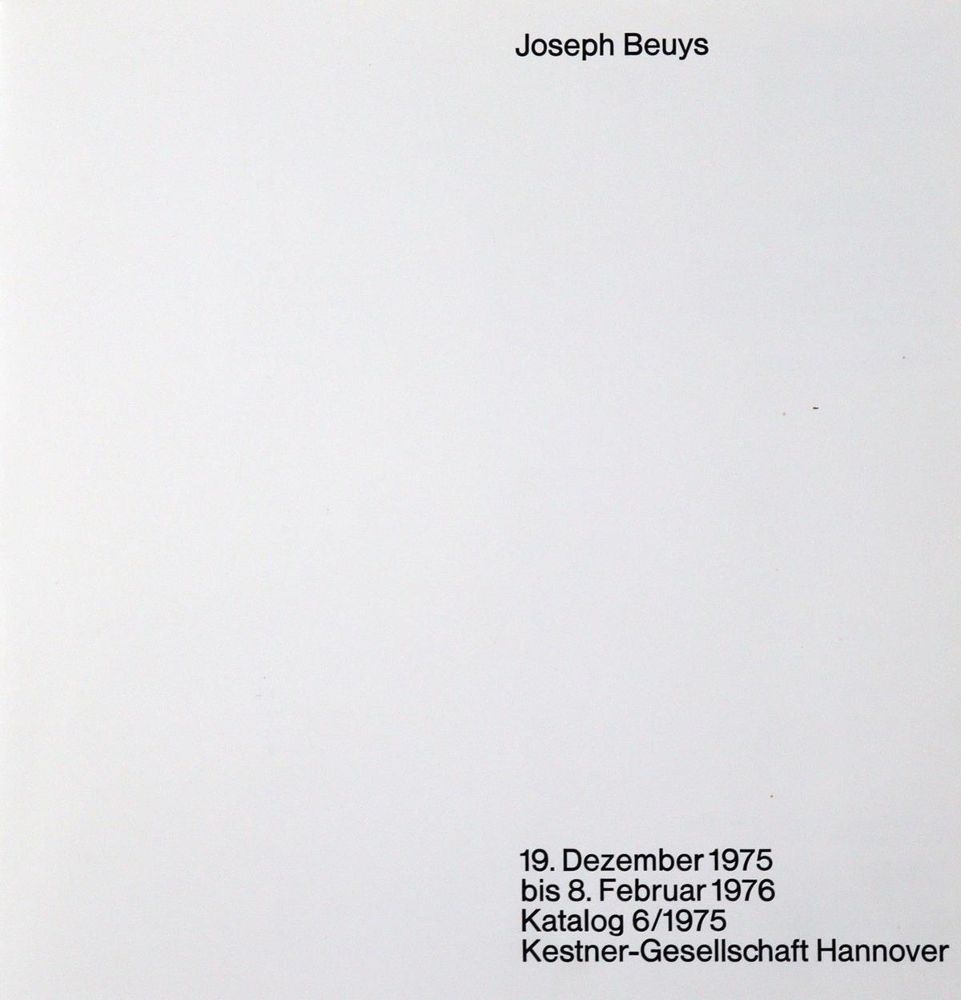 Große Abbildung Nr.4: 126-1390 Kestner-Gesellschaft Hannover.: (Beuys)