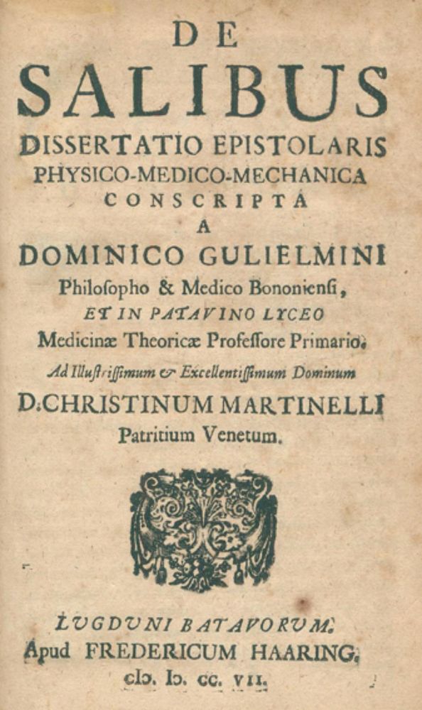 Große Abbildung Nr.1: 126-140 Guglielmini,D.: (Aus der Sammlung Professor Dr.Dr.Johannes Büttner Teil 1)