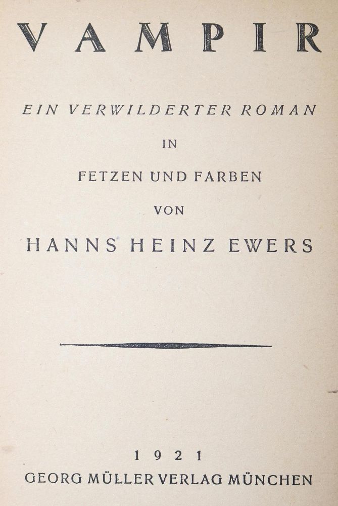 Große Abbildung Nr.1: 126-1424 Ewers,H.H.: (Literatur und illustrierte Bücher 20.Jahrhundert - Alte Literatur in modernen Ausgaben)