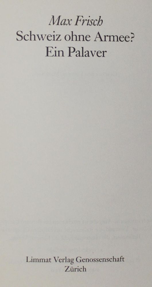 Große Abbildung Nr.2: 126-1428 Frisch,M.: (Literatur und illustrierte Bücher 20.Jahrhundert - Alte Literatur in modernen Ausgaben)