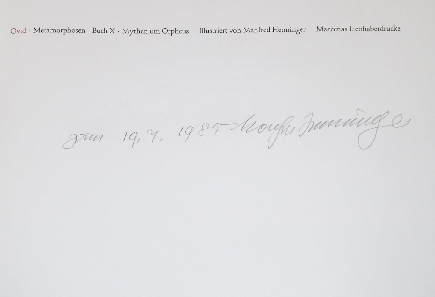 Große Abbildung Nr.2: 126-1445 Ovidius,N.P.: (Henninger)