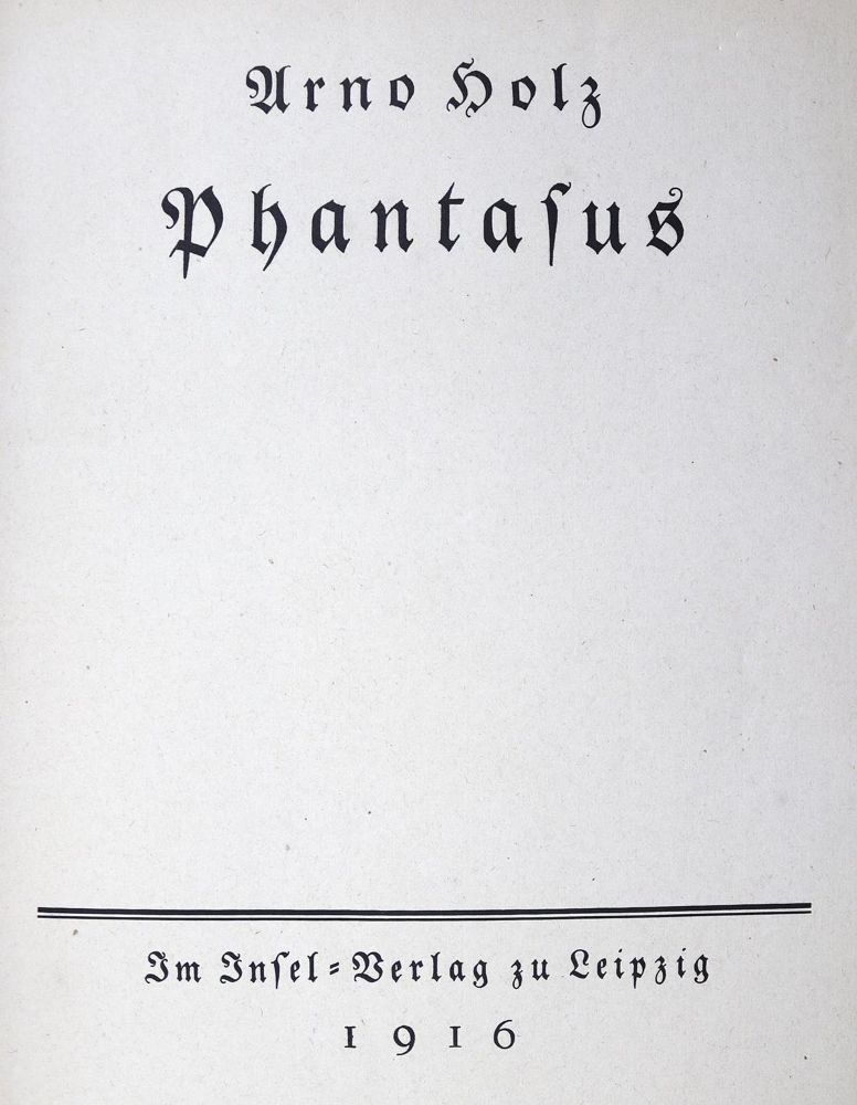 Große Abbildung Nr.1: 126-1447 Holz,A.: (Literatur und illustrierte Bücher 20.Jahrhundert - Alte Literatur in modernen Ausgaben)
