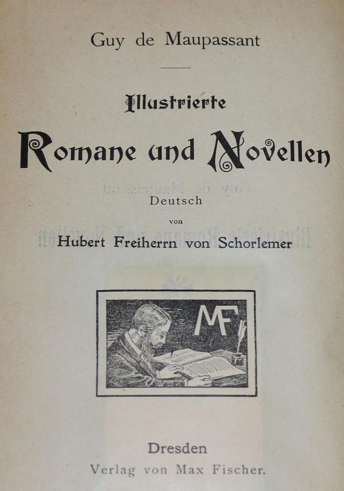 Große Abbildung Nr.1: 126-1473 Maupassant,G.de.: (Literatur und illustrierte Bücher 20.Jahrhundert - Alte Literatur in modernen Ausgaben)