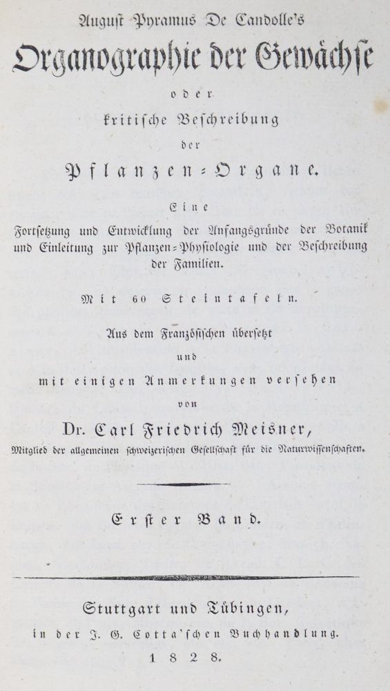 Große Abbildung Nr.1: 126-1533 Candolle,A.P.de.: (Botanik)