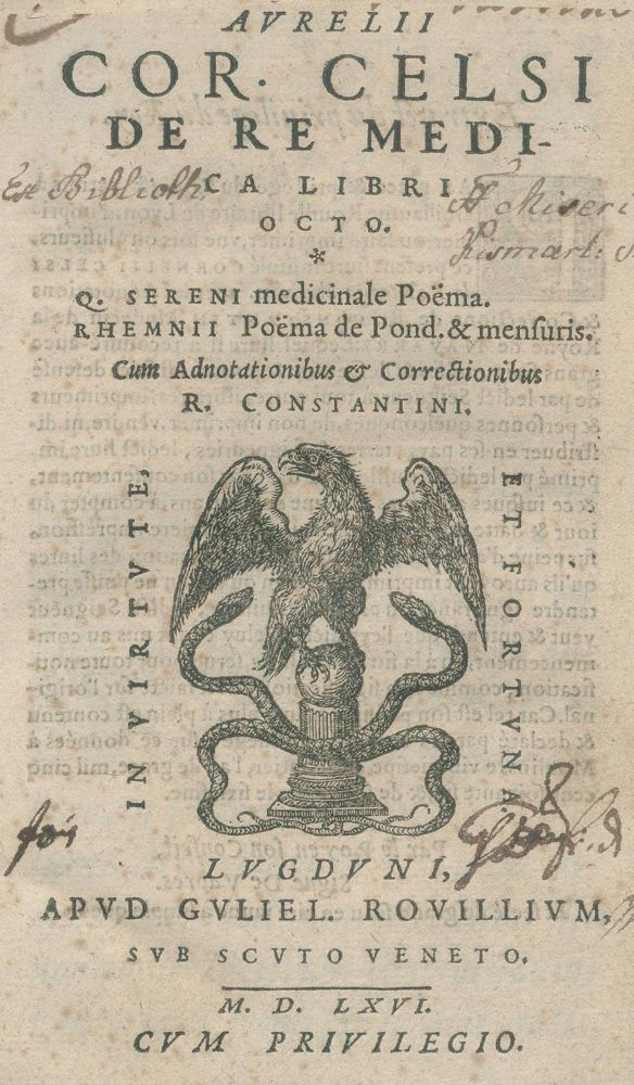 Große Abbildung Nr.1: 126-1562 Celsus,A.C.: (Medizin)