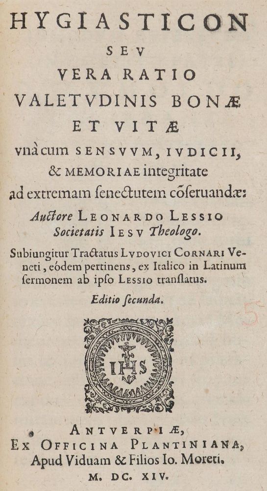 Große Abbildung Nr.1: 126-1571 Lessius,L.: (Medizin)