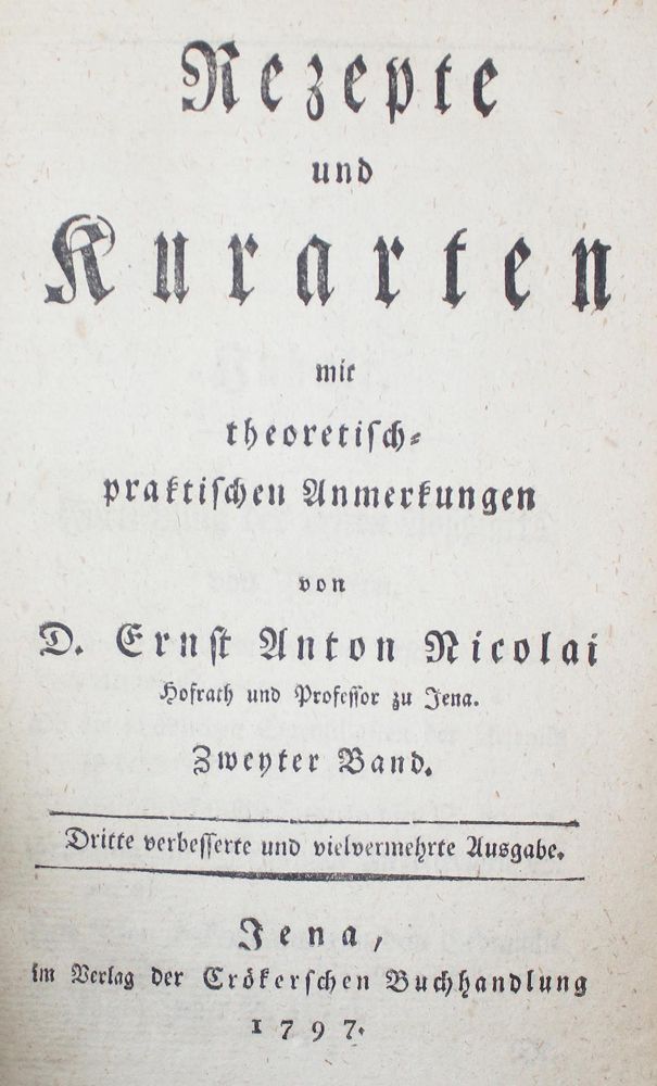 Große Abbildung Nr.1: 126-1577 Nicolai,E.A.: (Medizin)