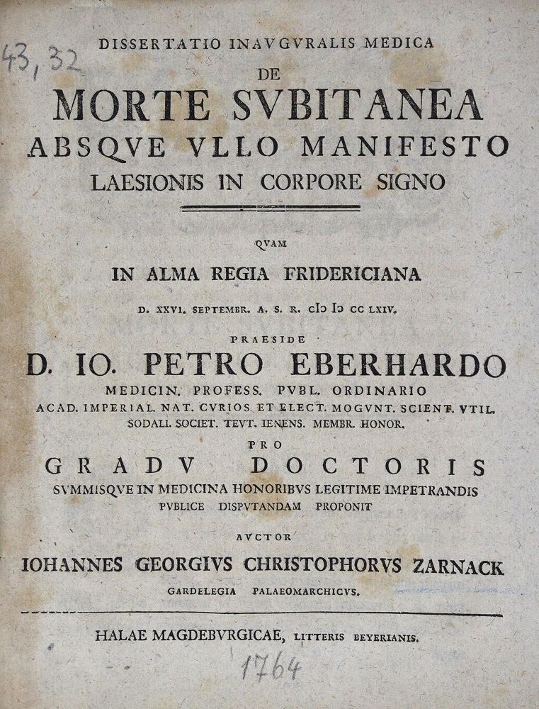 Große Abbildung Nr.1: 126-1585 Sammlung: (Medizin)