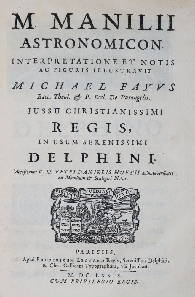 Große Abbildung Nr.2: 126-1609 Manilius,M.: (Verschiedene Gebiete - Varia, Astronomie)